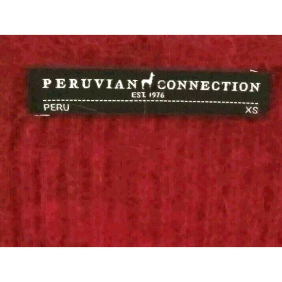 Peruvian Connection Burgundy Baby Alpaca Fuzzy Sweater Dress XS Academia Boho - Picture 6 of 6